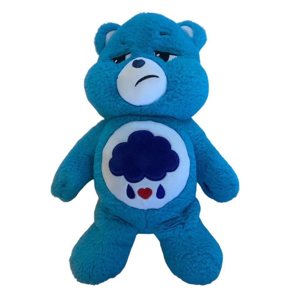 Care Bears Grumpy Bear Plush Toy 14" Blue Stuffed Animal Unlock the Magic Cloud